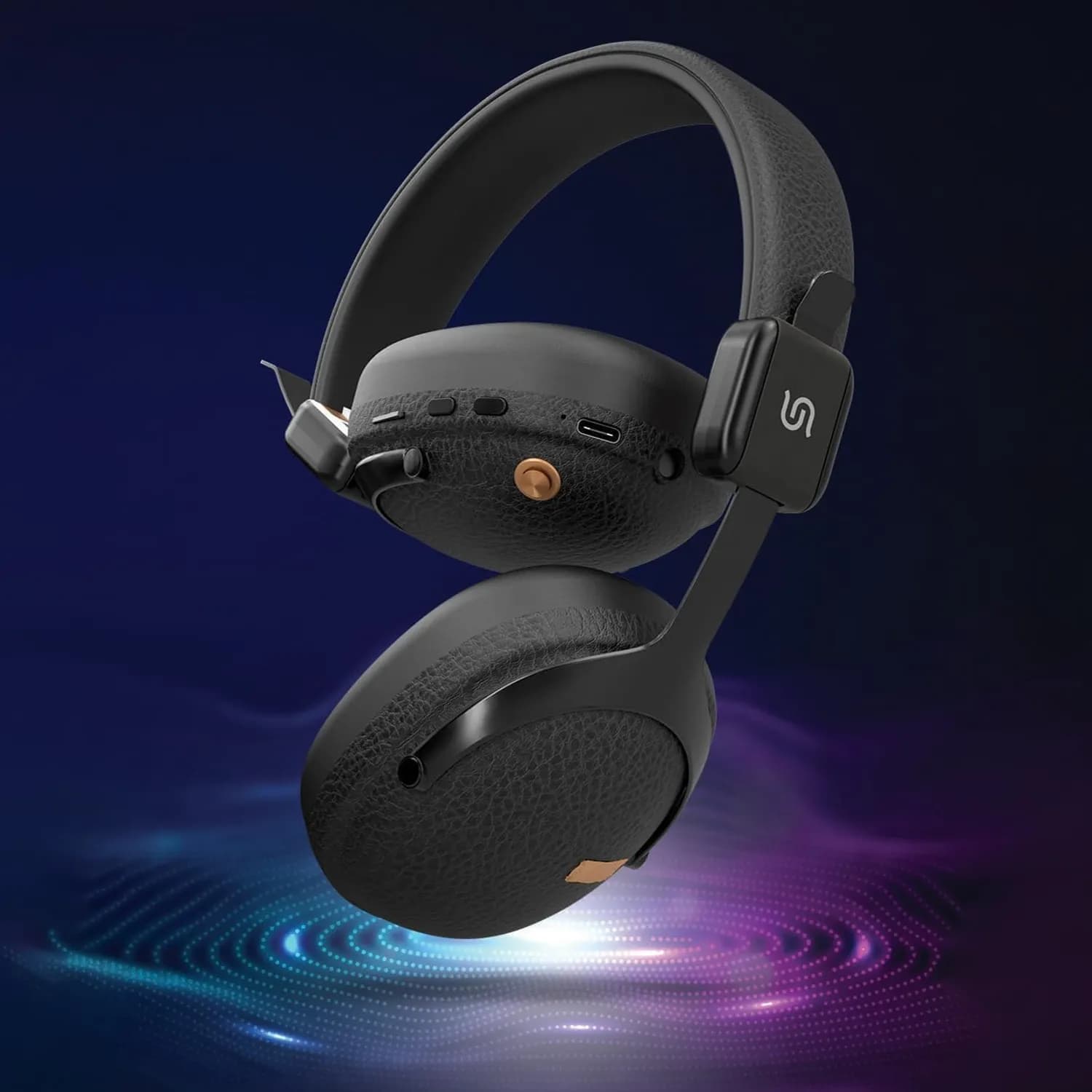 Porodo Wireless Headphones Onyx Sonic - Bluetooth 5.4, Hi-Res Audio, Black — Onyx Black 3