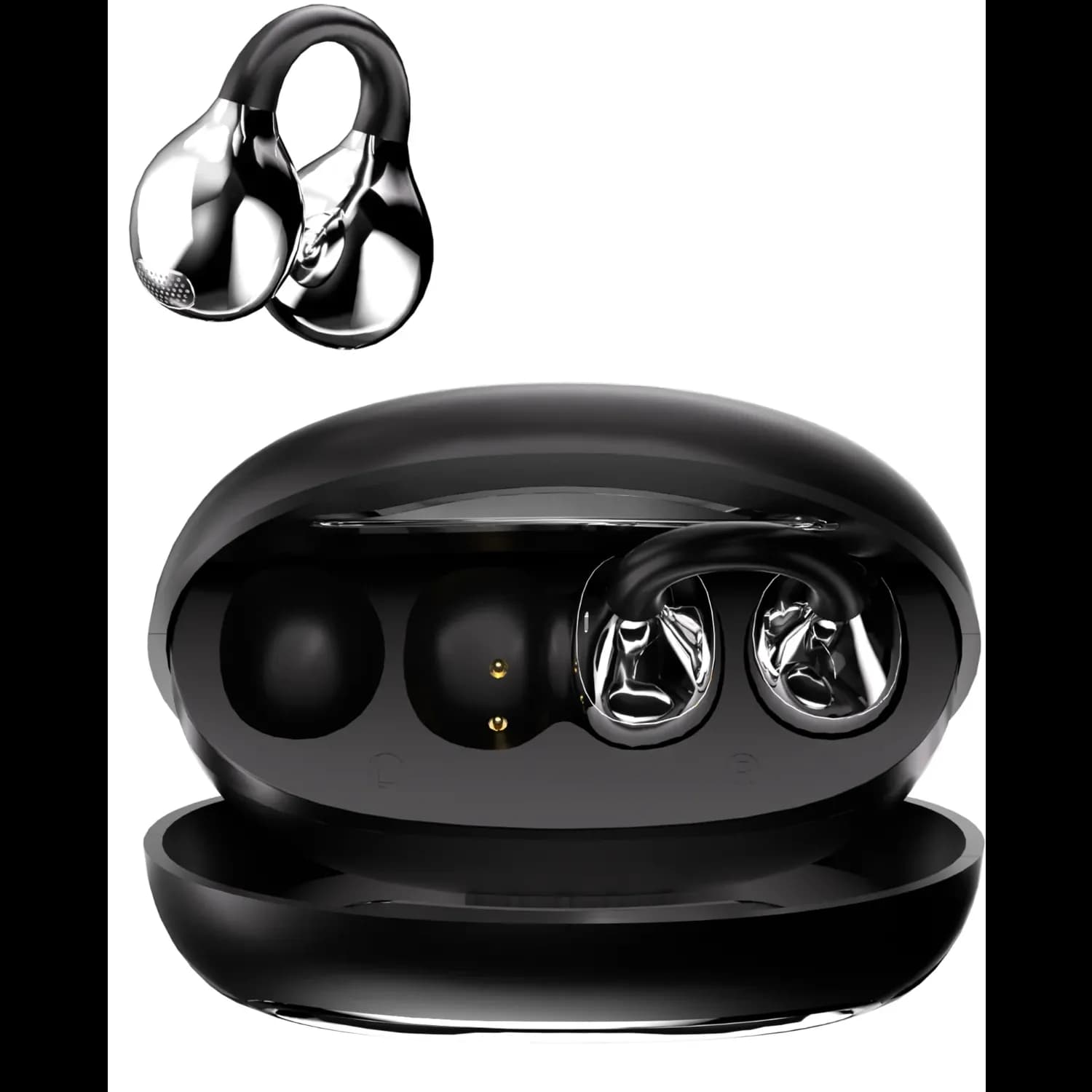 Porodo Wireless Earbuds Vogue - Open-Ear, Touch Control, Black 3