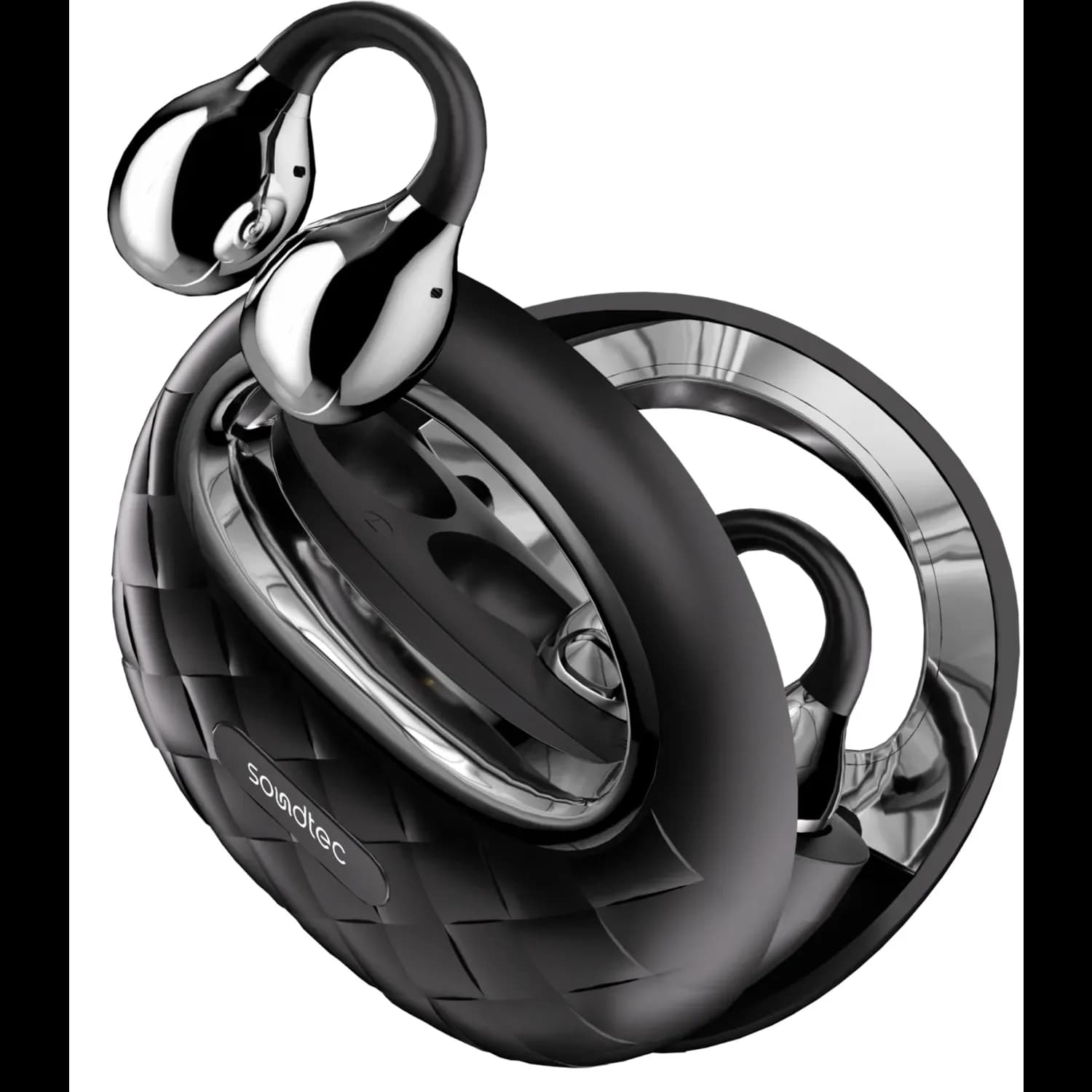 Porodo Wireless Earbuds Vogue - Open-Ear, Touch Control, Black 4