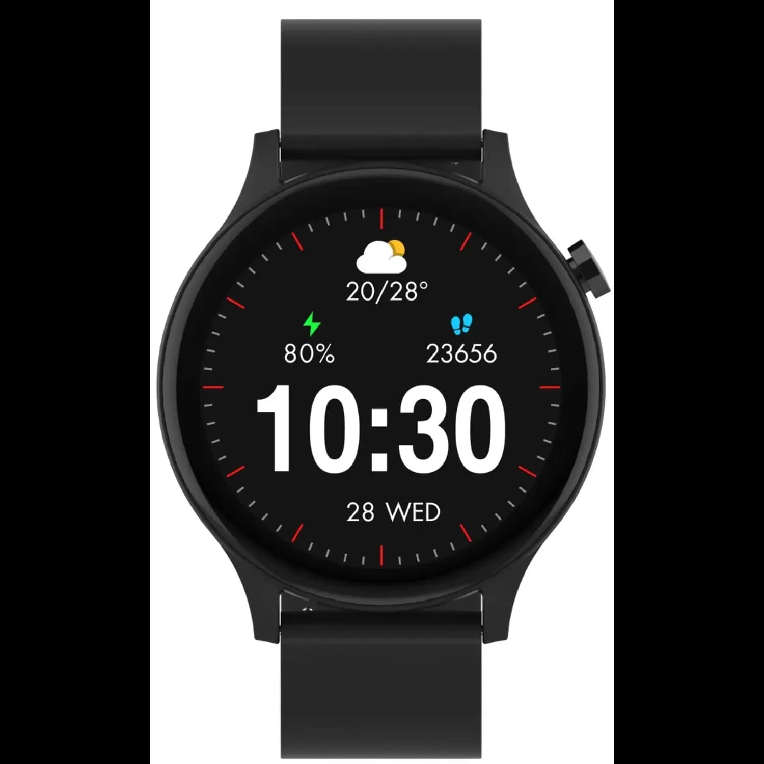 Porodo Smart Watch Essential Pulse - 1.38" HD, Black 1 Porodo Smart Watch Essential Pulse - 1.38" HD, Black 1