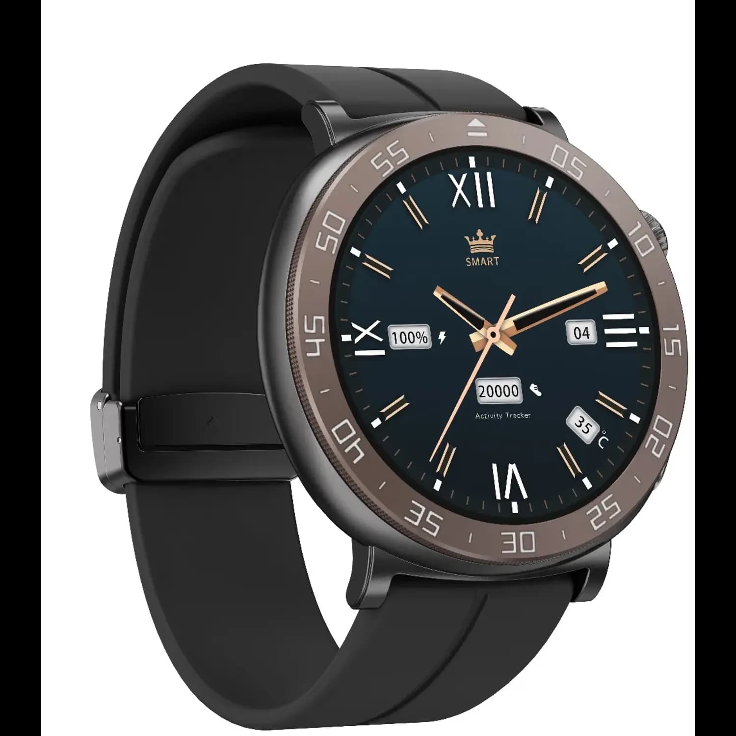 Porodo Smart Watch - 1.43" Display, Black/Blue 2