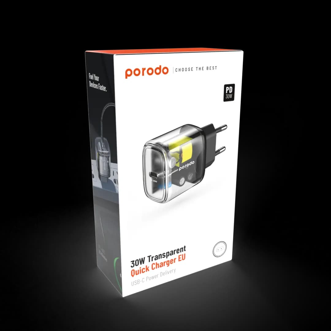 Porodo PD 30W Quick Charger EU - Black 4