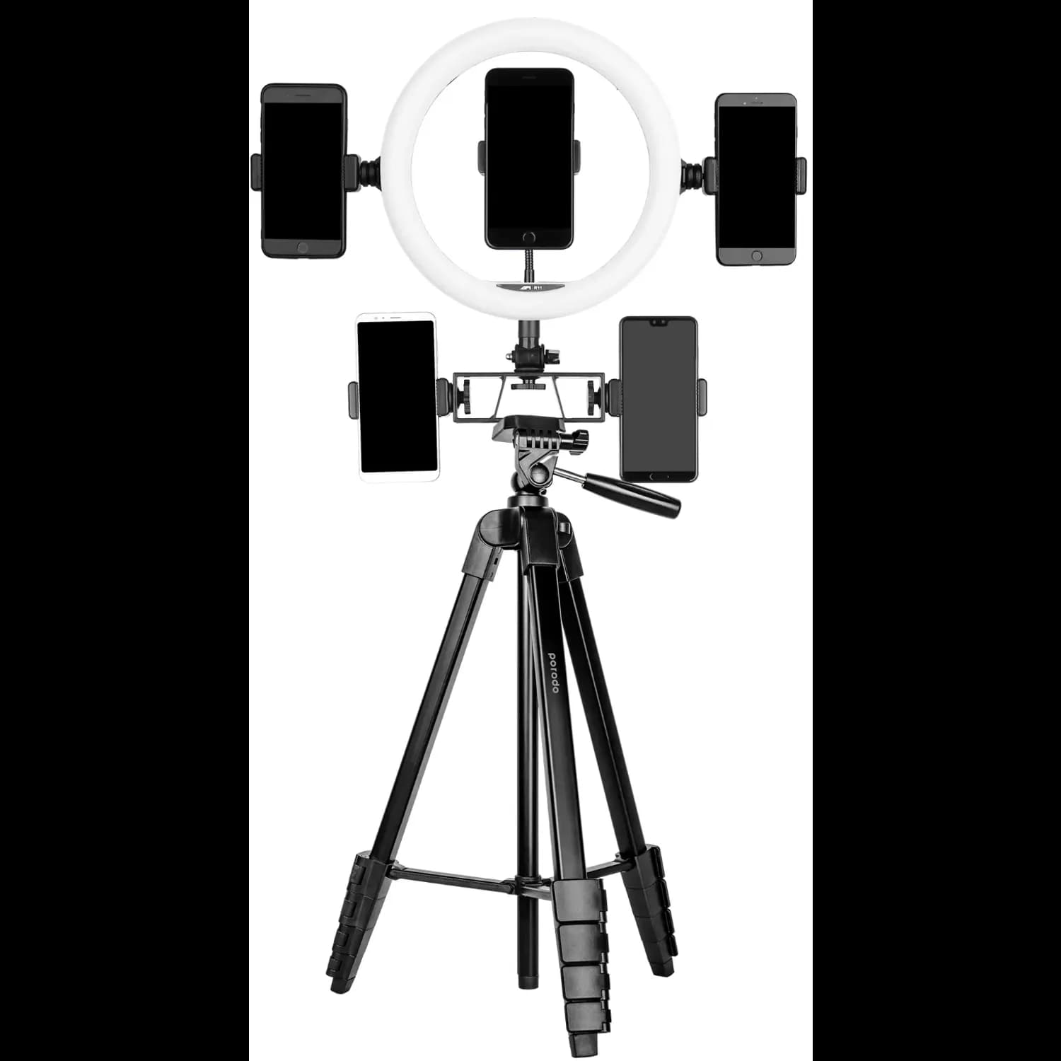 Porodo Gimbal Tripod PD-TRPAL-BK - 171cm Telescopic, Black 1 Porodo Gimbal Tripod PD-TRPAL-BK - 171cm Telescopic, Black 1