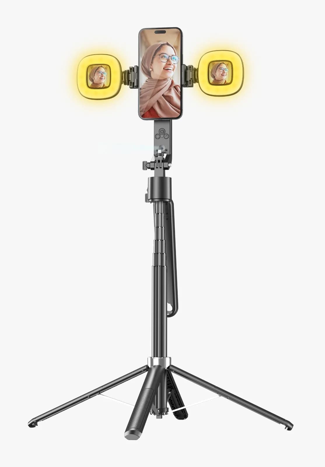 Porodo Selfie Stick Pro X with 360º AI Tracking - Black 1 Porodo Selfie Stick Pro X with 360º AI Tracking - Black 1