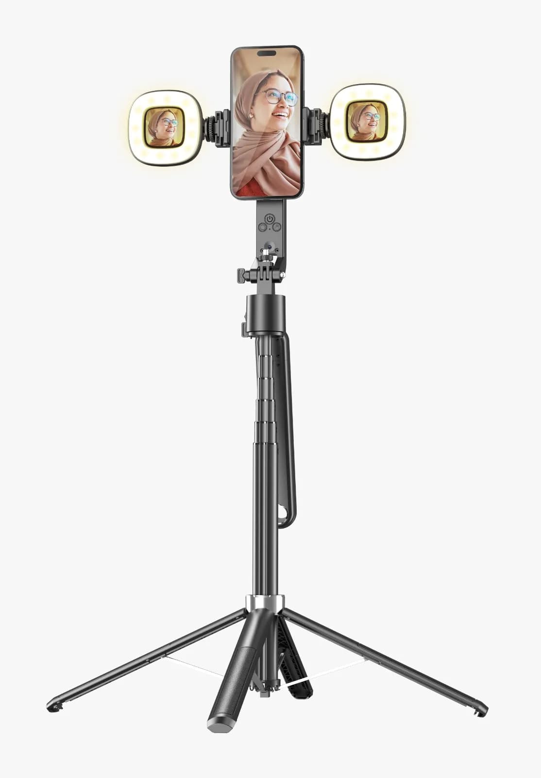Porodo Selfie Stick Pro X with 360º AI Tracking - Black 3