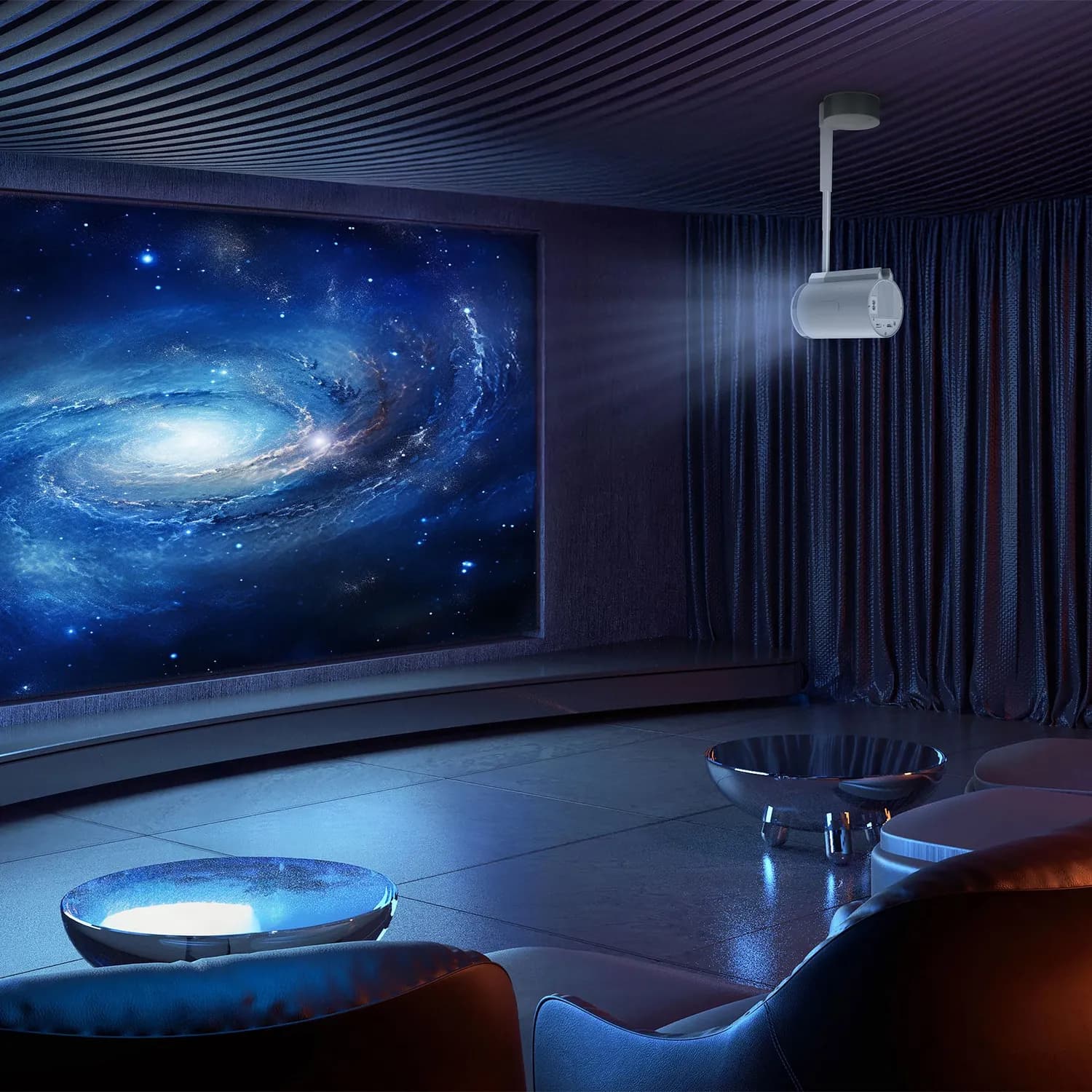 Porodo Projector - Smart FHD 100" Android 13, Gray 2