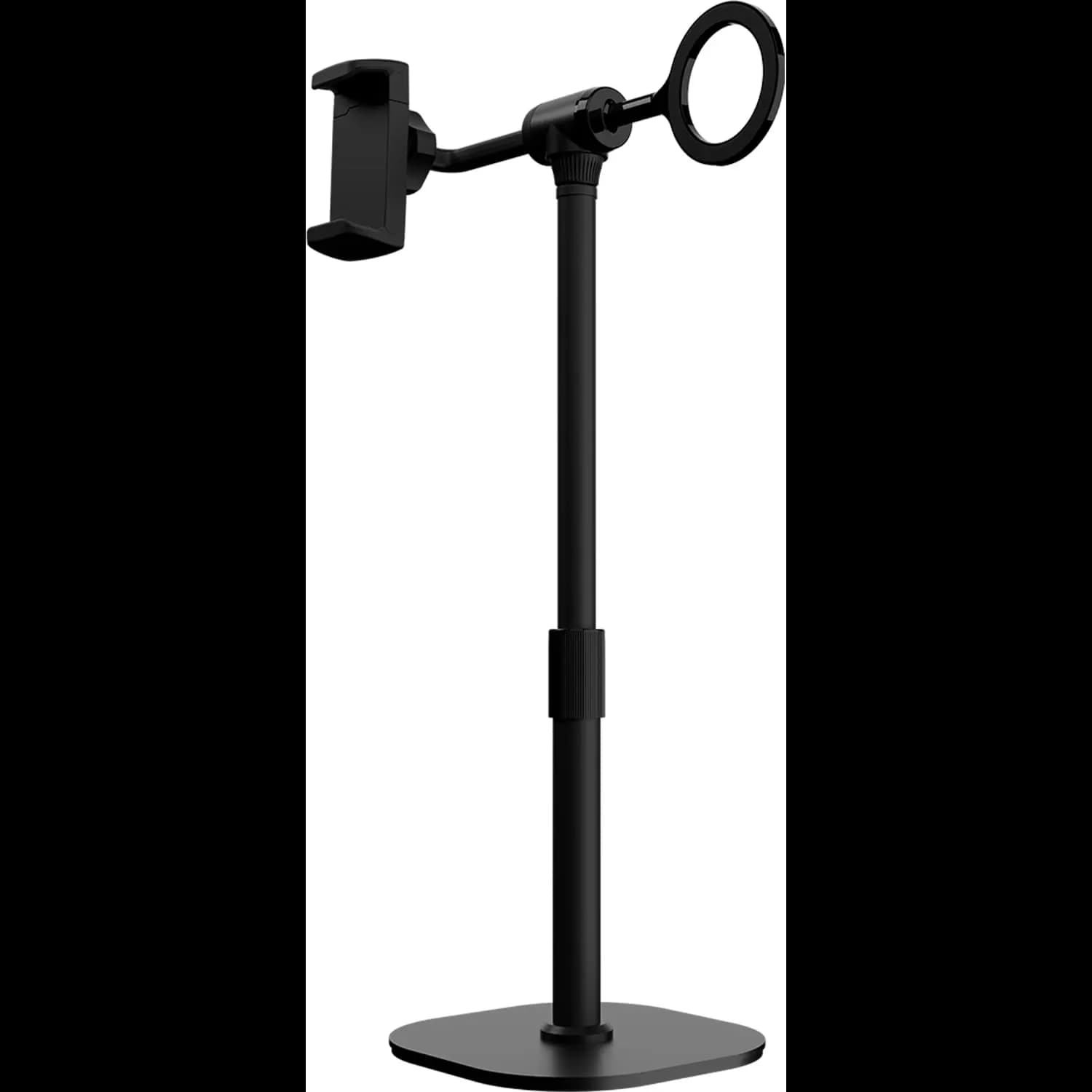 Porodo Dual Phone Holder - 360° Rotating, Magnetic Clip, Black 4