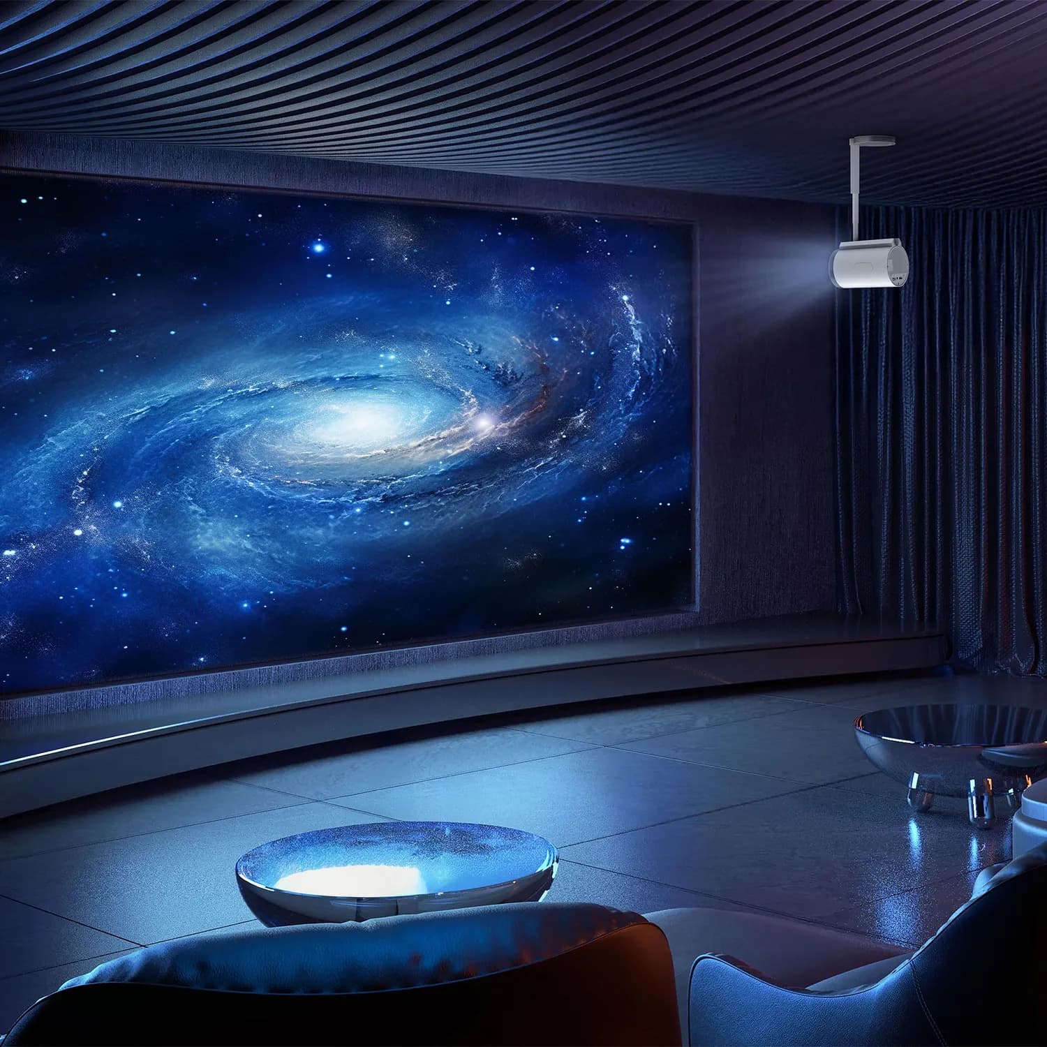 Porodo Smart HD Projector - Android 13, 720P, 120 ANSI Lumens 2