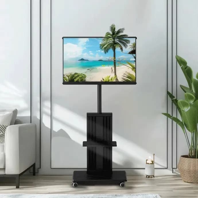 Porodo 32"-75" TV Floor Stand With Wheels 4