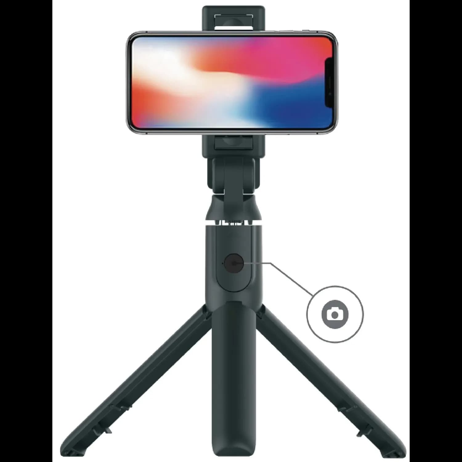 Porodo Selfie Stick Tripod - Bluetooth Remote, Black 2