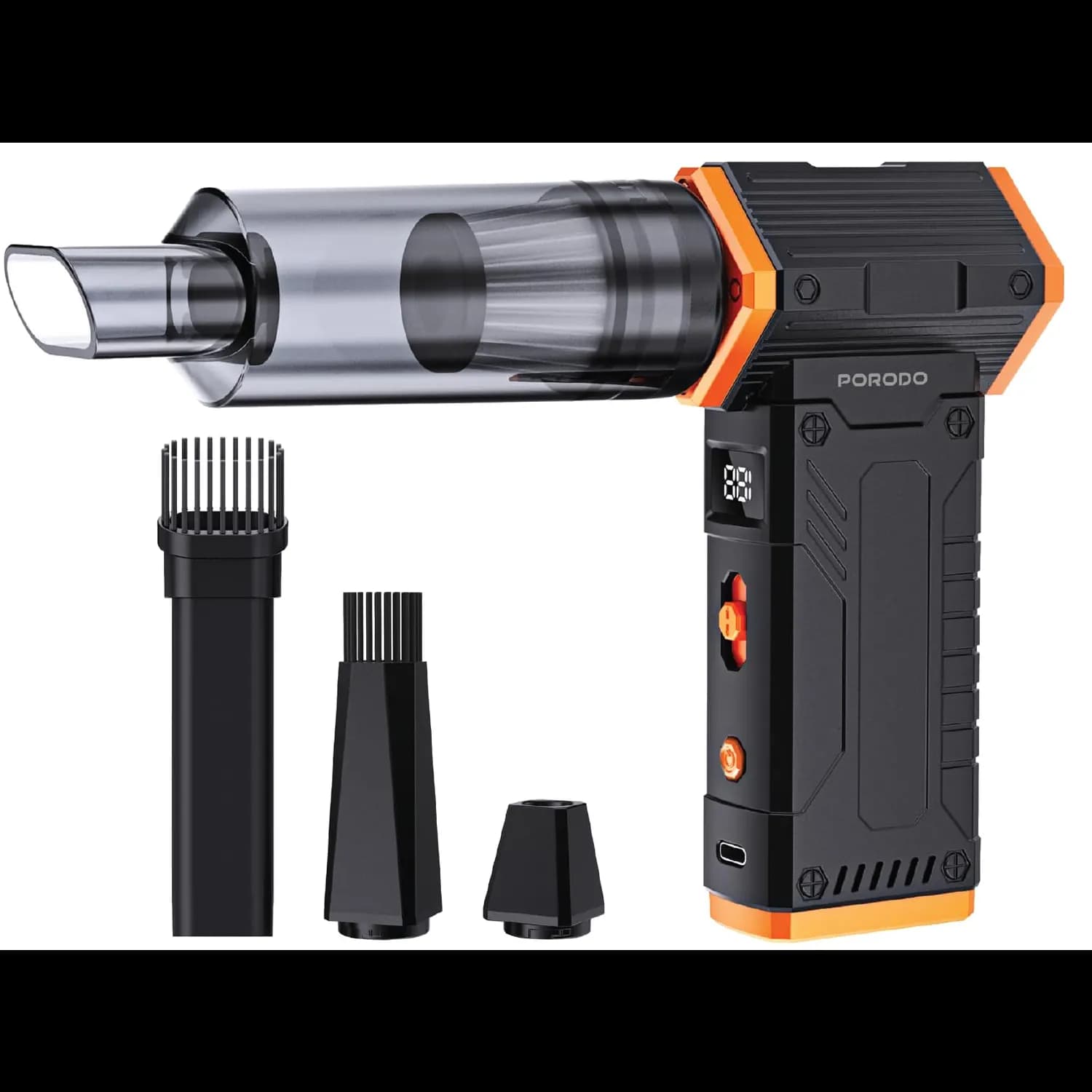Porodo Cordless Air Duster & Vacuum Cleaner - 2-in-1, 150W, Black 1