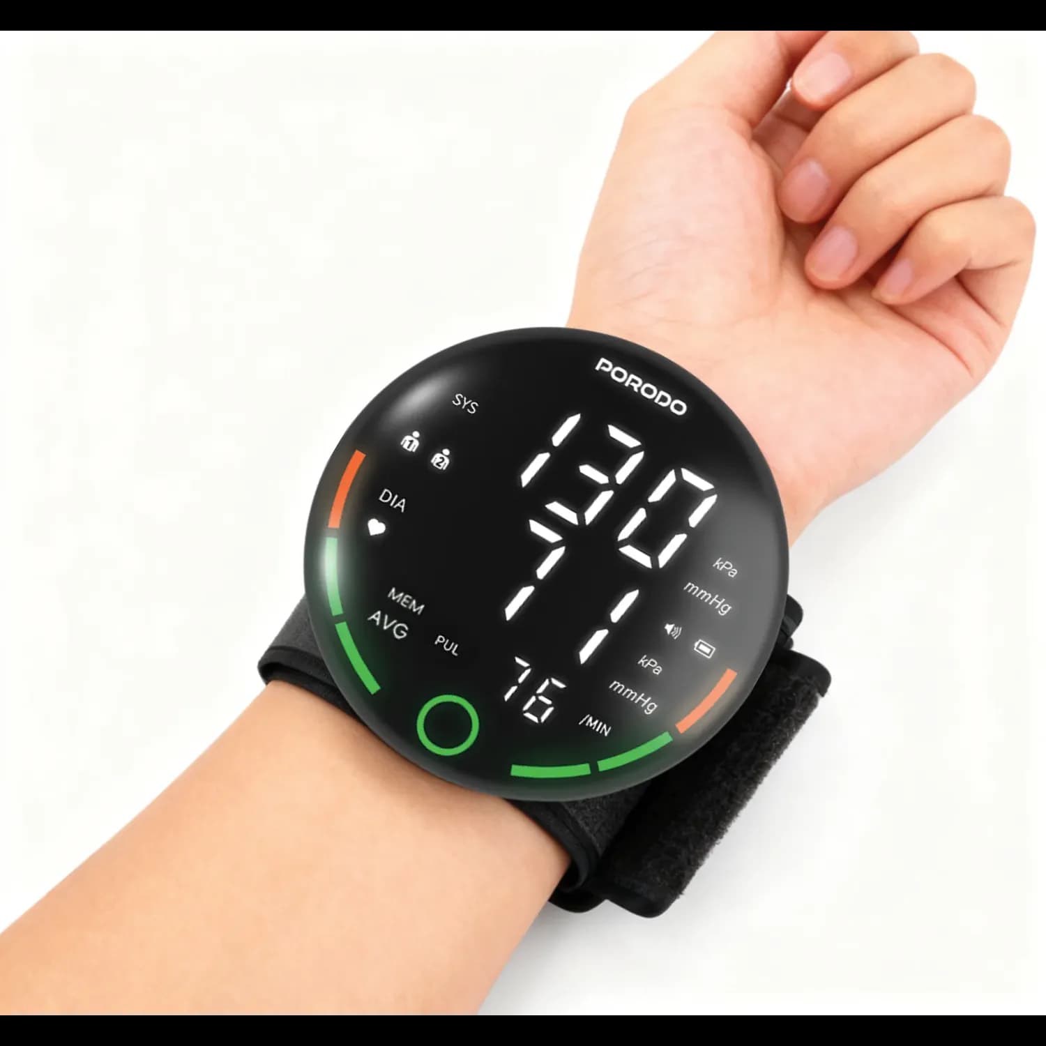 Porodo Blood Pressure Monitor - One-Key Measure, Black 1 Porodo Blood Pressure Monitor - One-Key Measure, Black 1