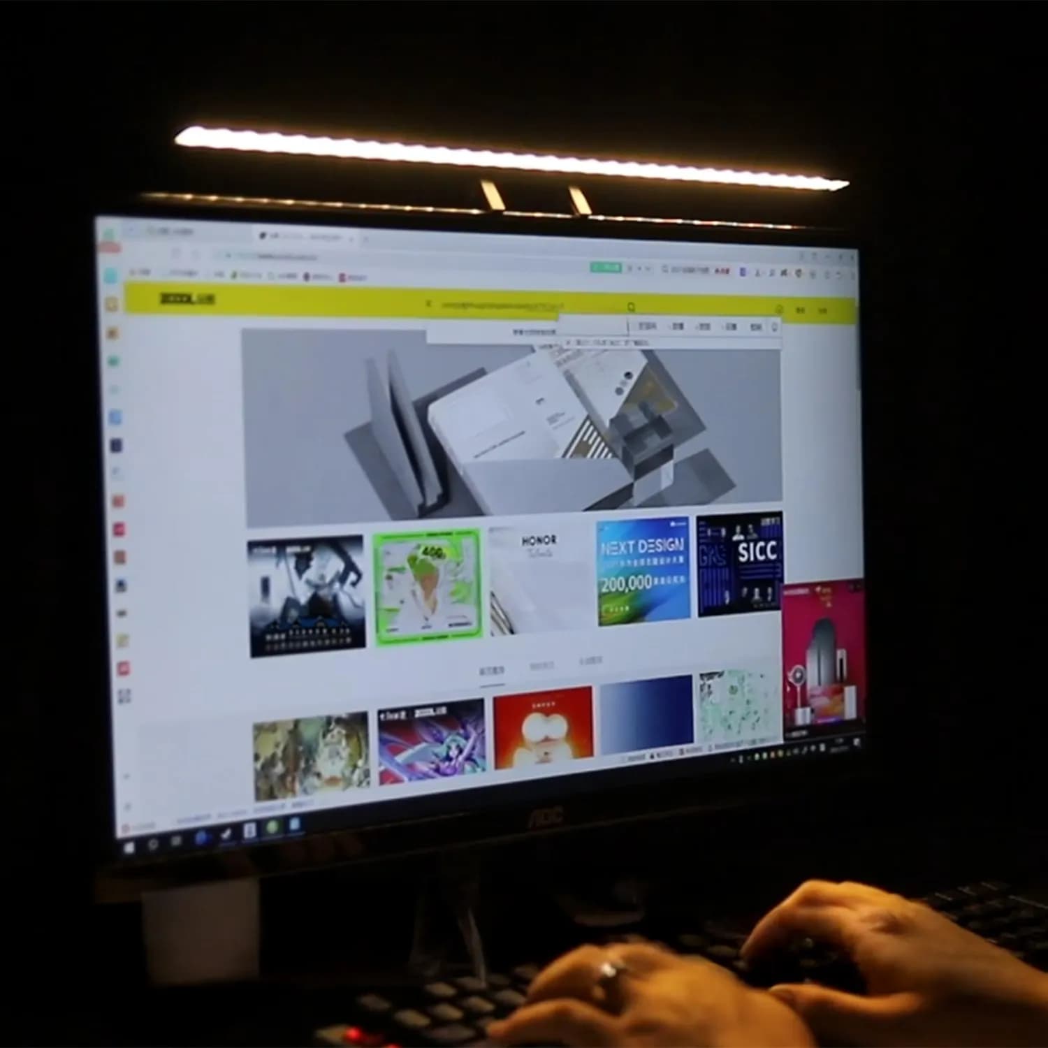 Porodo Webcam LumaView - 2-in-1 Full HD 1080P with Desk Light 3