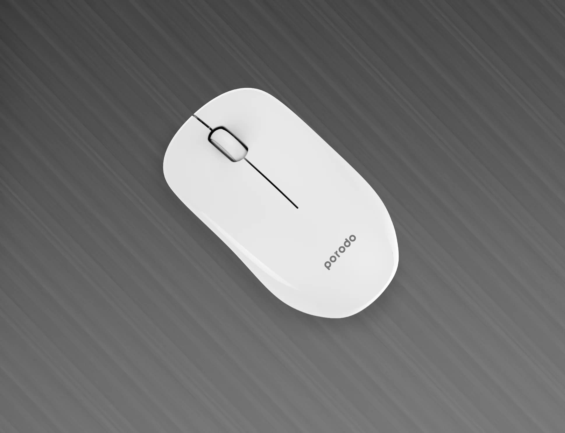Porodo 2.4G Wireless and Bluetooth Rechargeable Mouse DPI 1200 - White 2