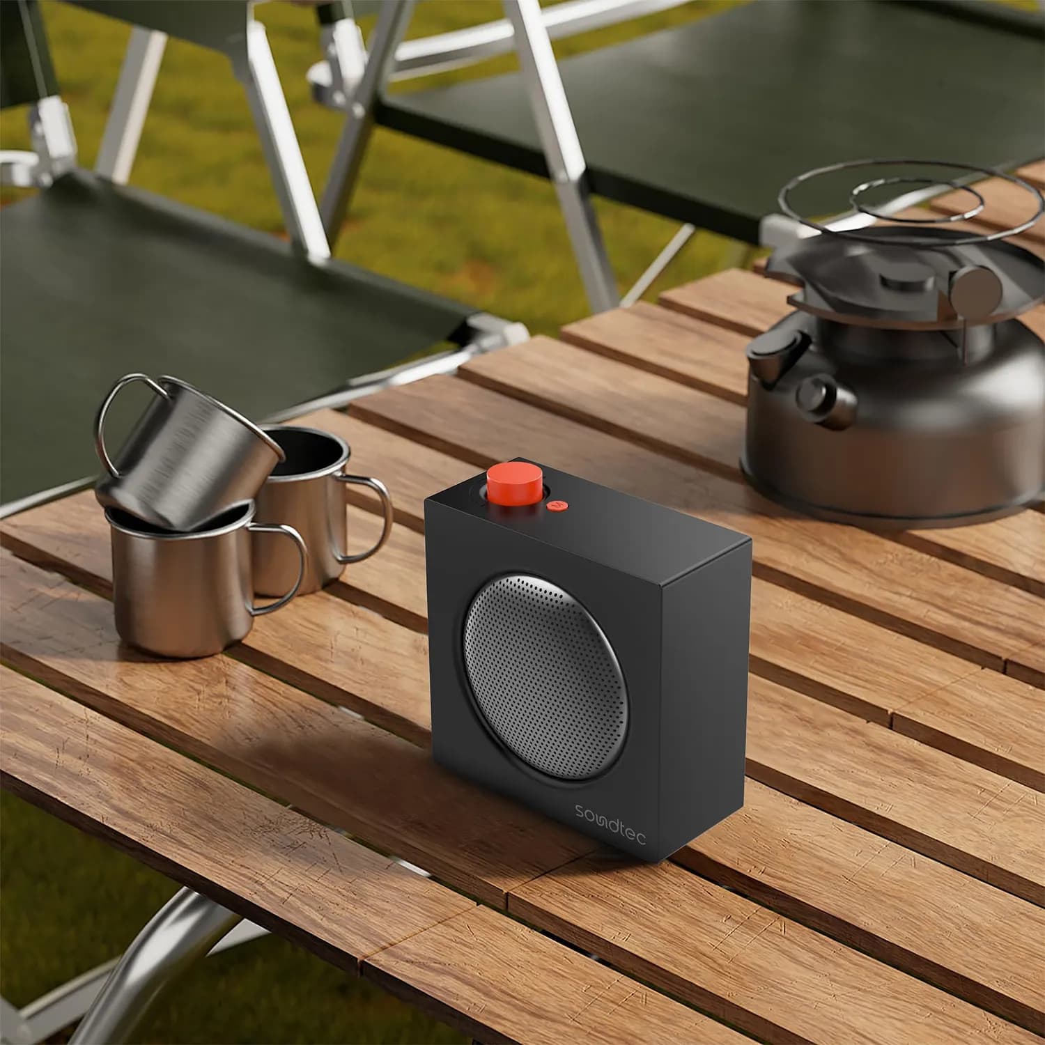 Porodo Bluetooth Speaker - 6H Playtime, Black 2