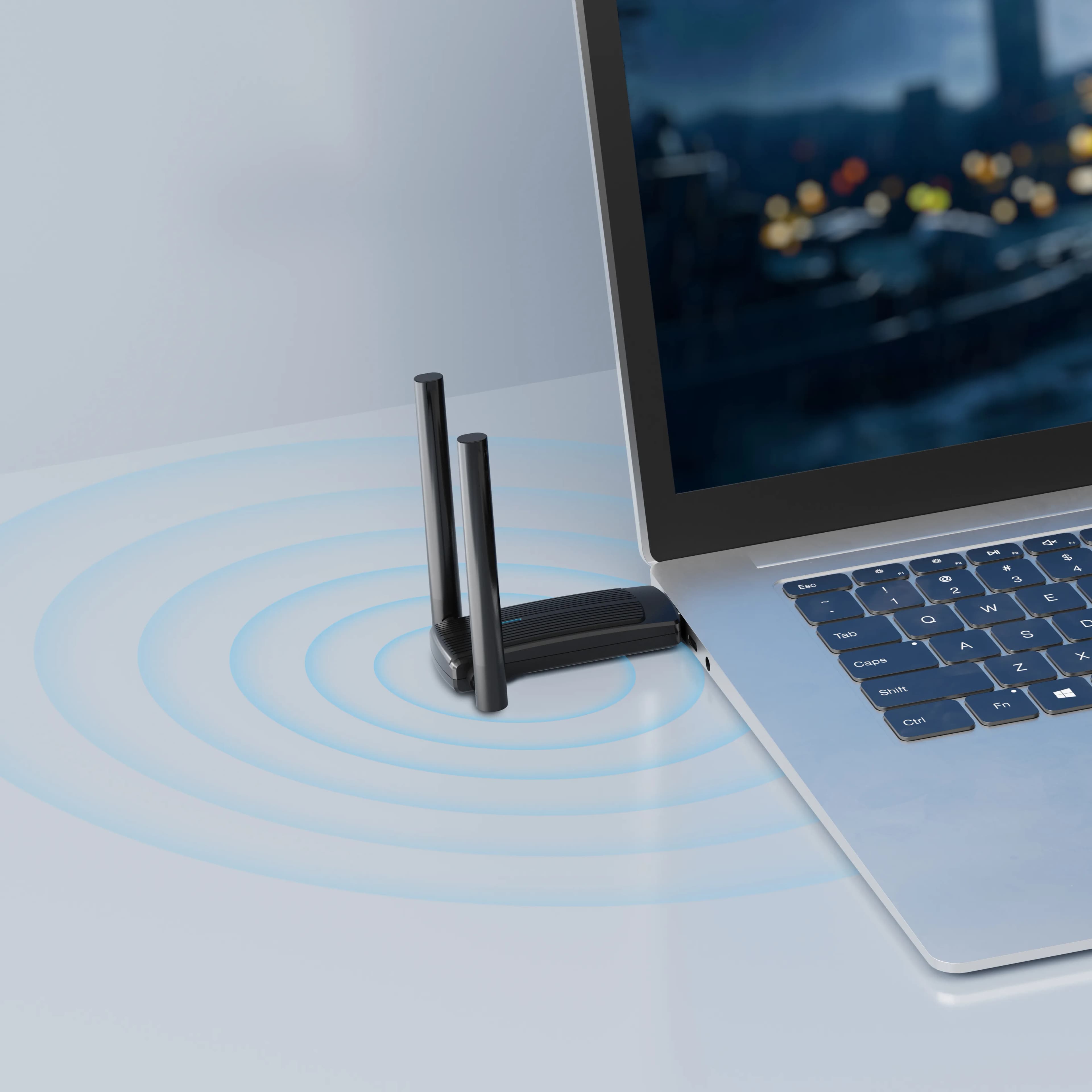 Porodo Dual Band WiFi6 USB Adapter - Black 4