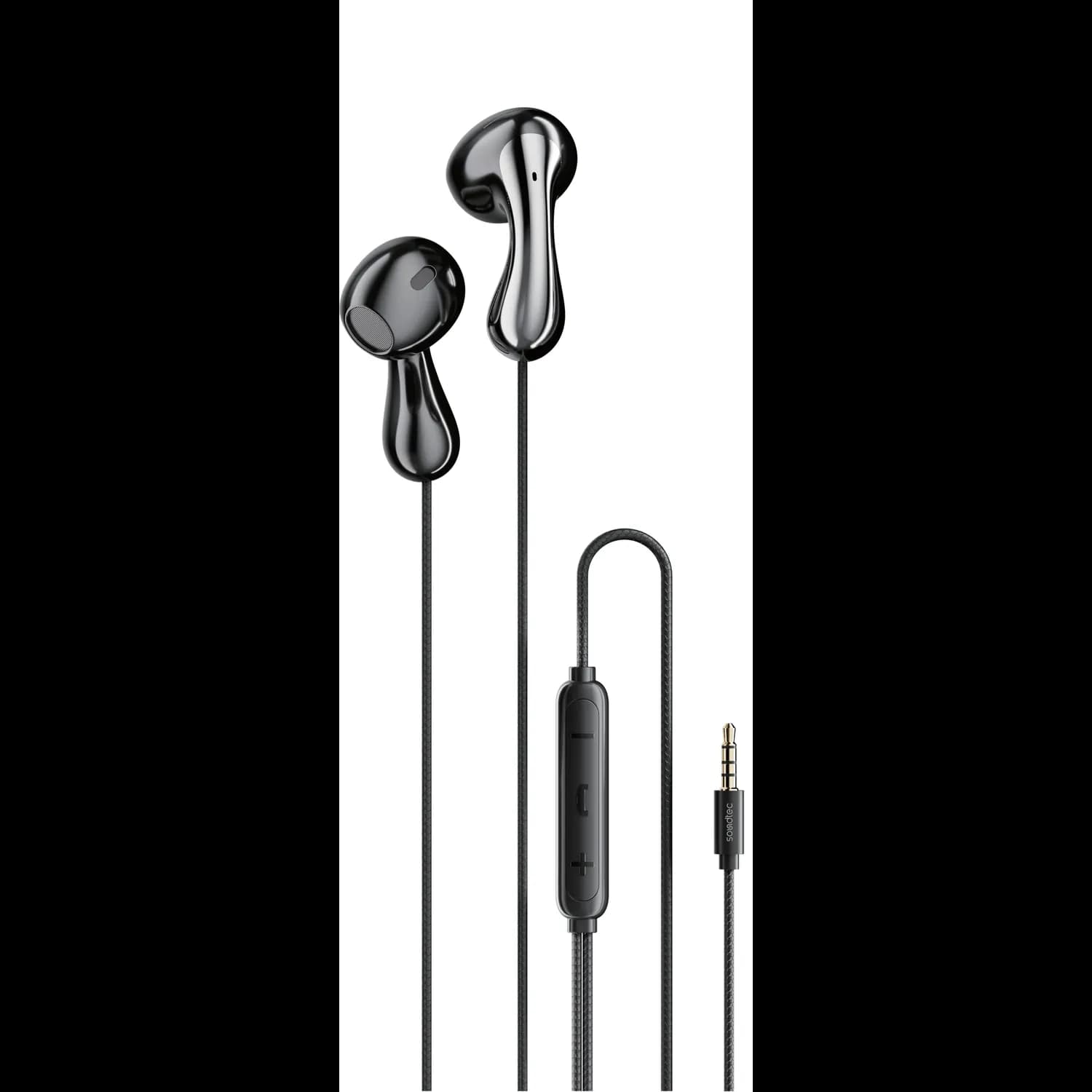 Porodo Sounddec Earphones - Wired Stereo Bass, Black 4