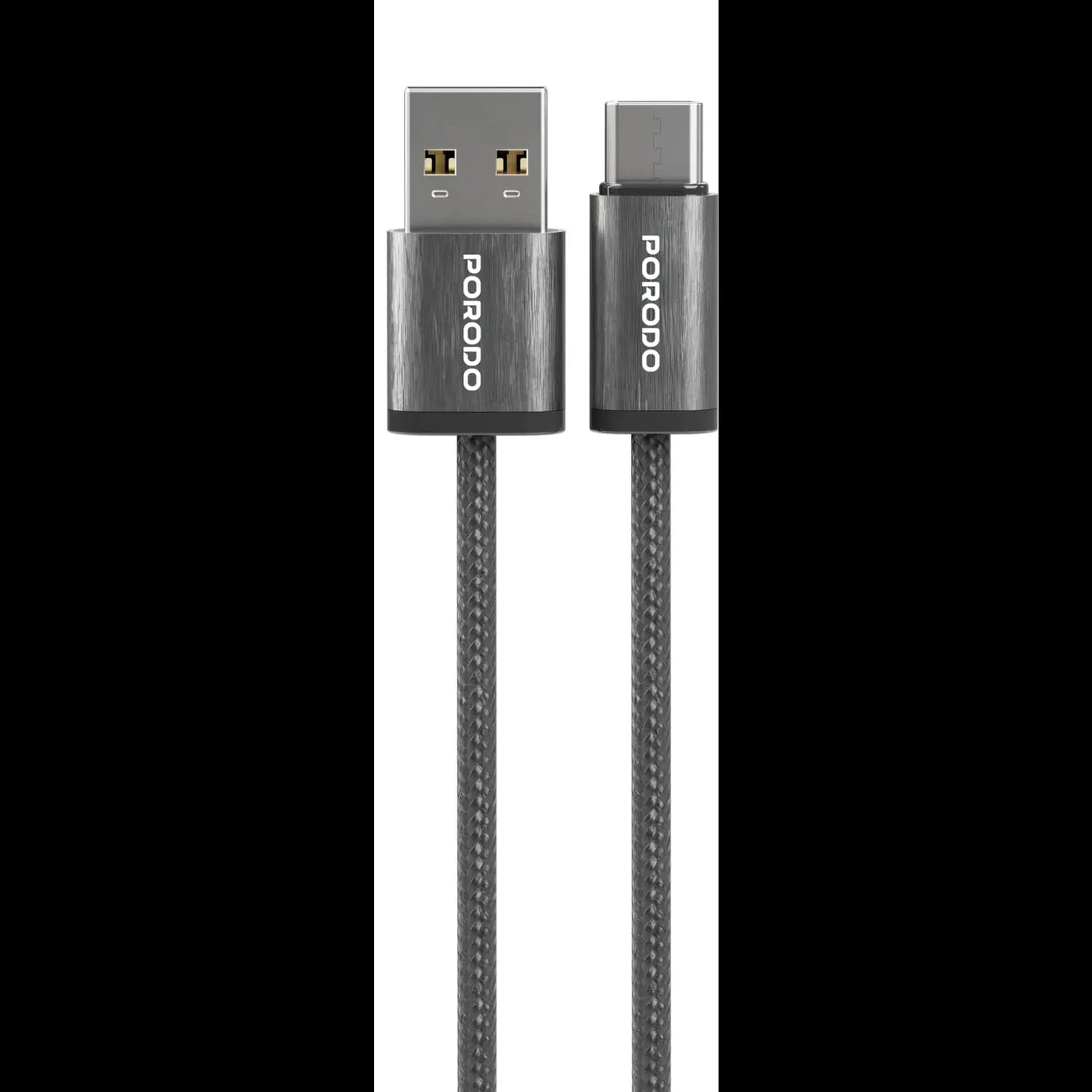 Porodo USB-A to Type-C Cable - 3A Fast Charge, Black 1 Porodo USB-A to Type-C Cable - 3A Fast Charge, Black 1