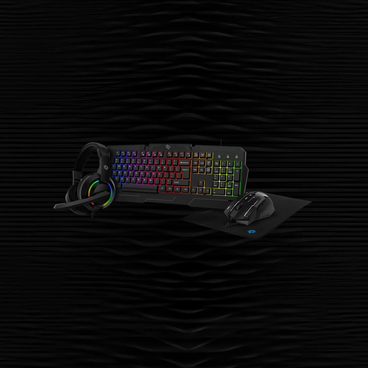 Porodo Gaming Kit - RGB Keyboard with Arabic Keys, Mouse, Headset, XL Mousepad 5
