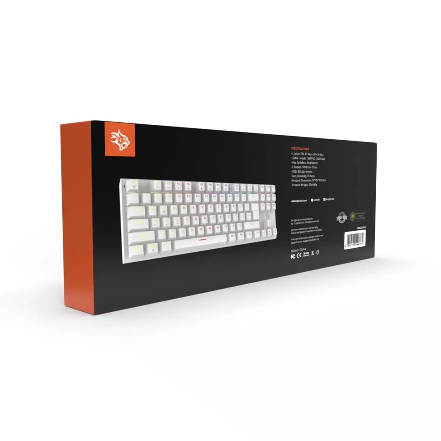 Porodo Mechanical Keyboard - Red Switches, RGB, Arabic Layout 4