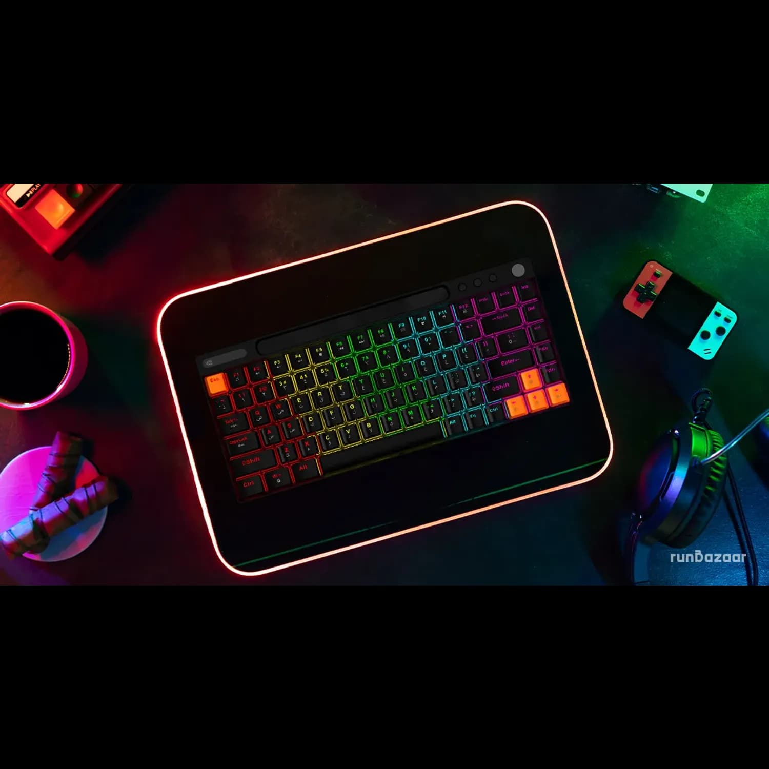 Porodo Mechanical Gaming Keyboard - 84 Keys, Black 2