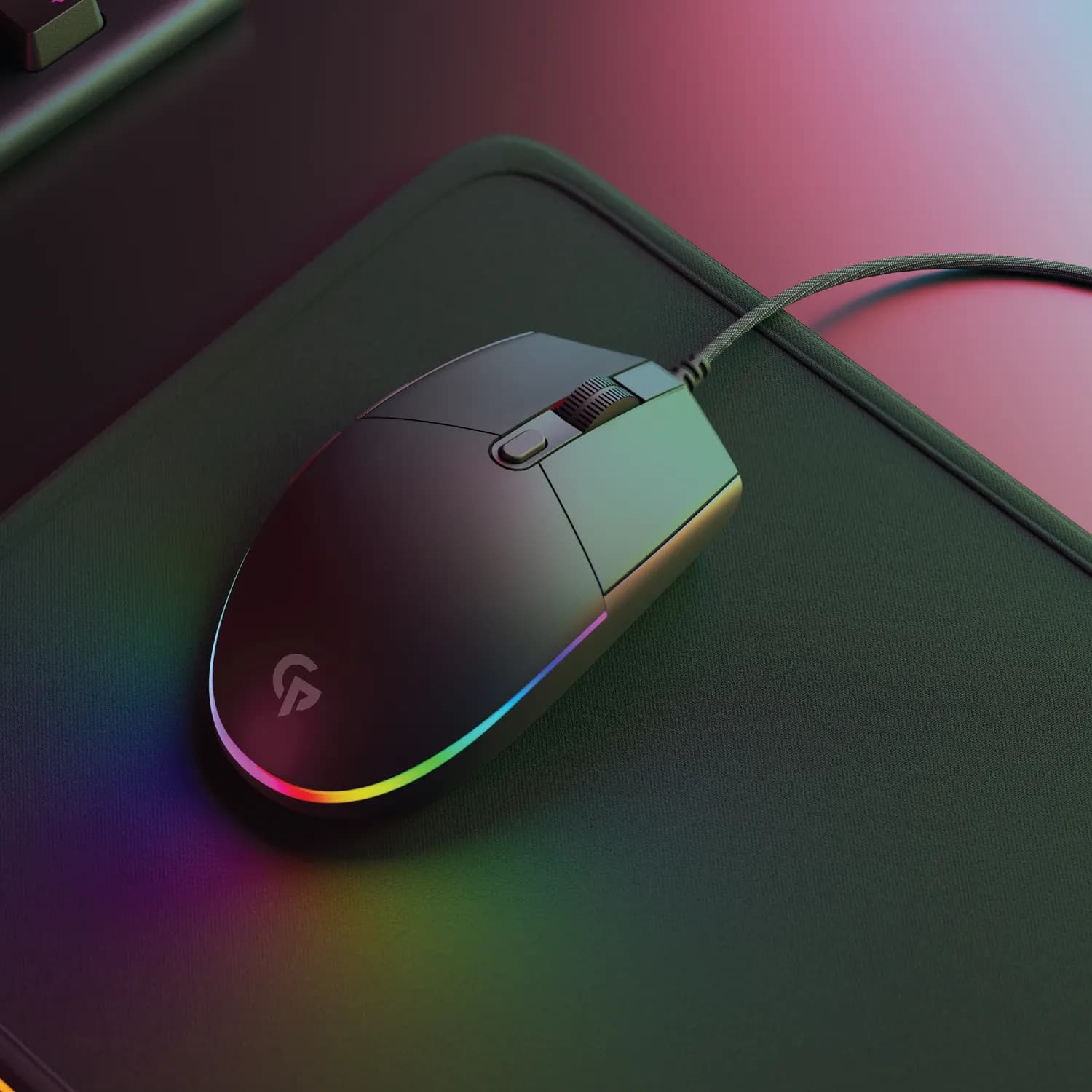 Porodo Gaming Mouse Chronicle - 6D, Rainbow, Black 4