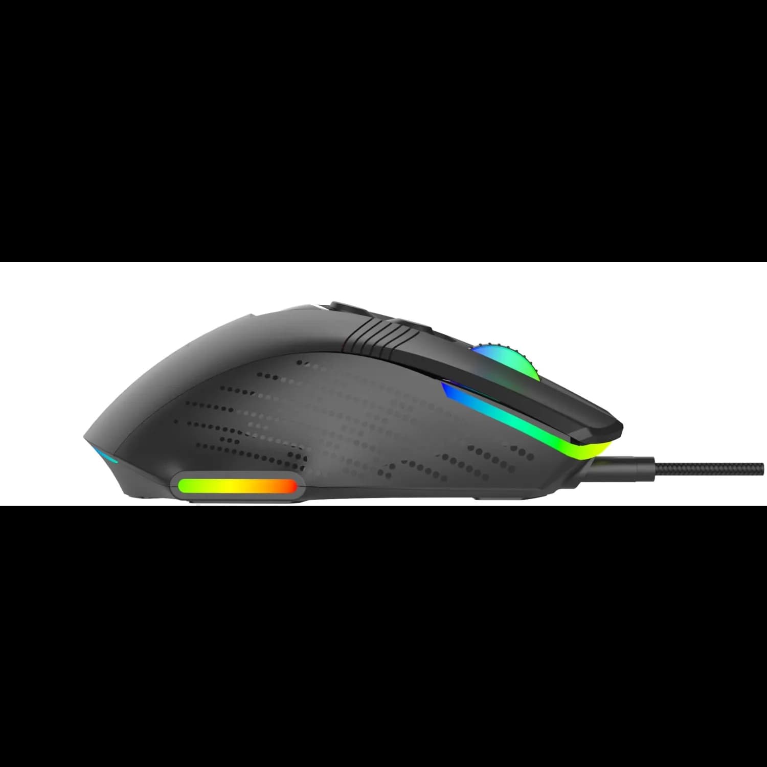 Porodo Gaming Mouse - 9D, 12800 DPI, RGB, Black 2
