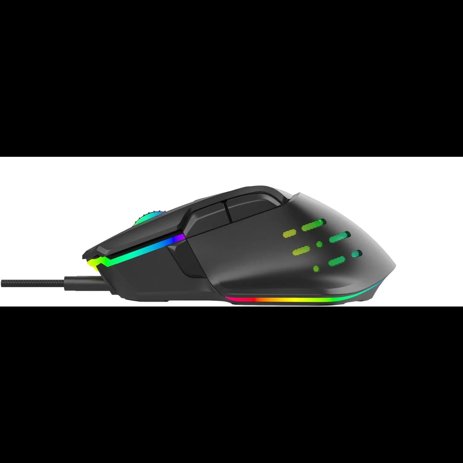 Porodo Gaming Mouse - 9D, 12800 DPI, RGB, Black 5