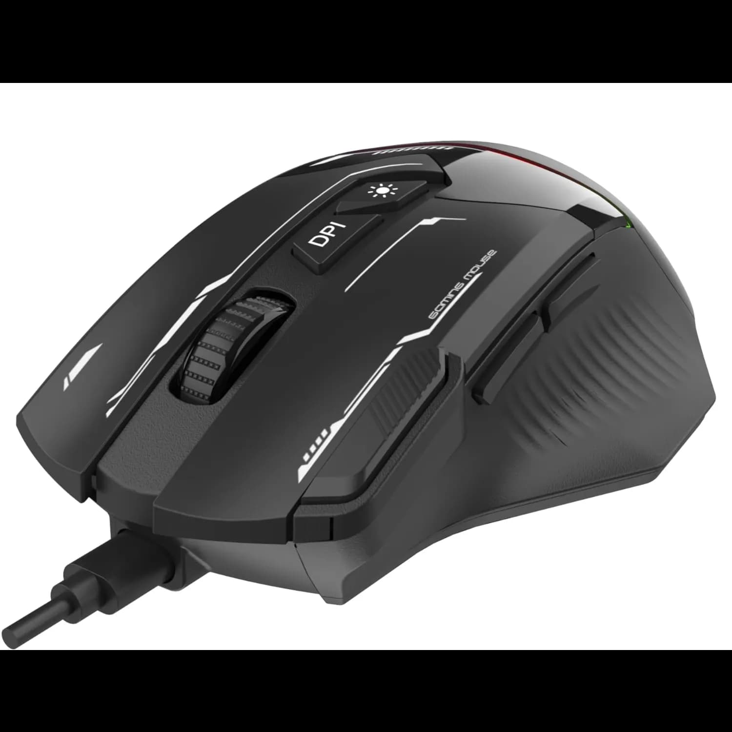 Porodo Gaming Mouse - 8D RGB, 7200 DPI, Black 5