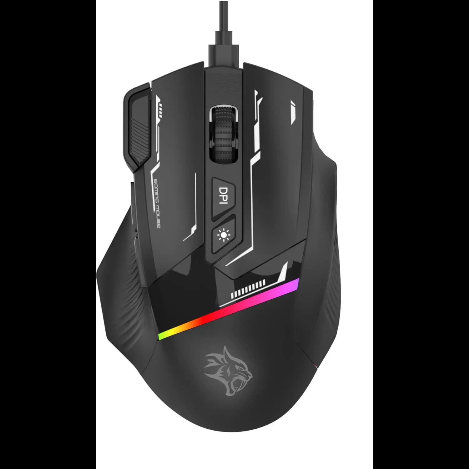 Porodo Gaming Mouse - 8D RGB, 7200 DPI, Black 1 Porodo Gaming Mouse - 8D RGB, 7200 DPI, Black 1