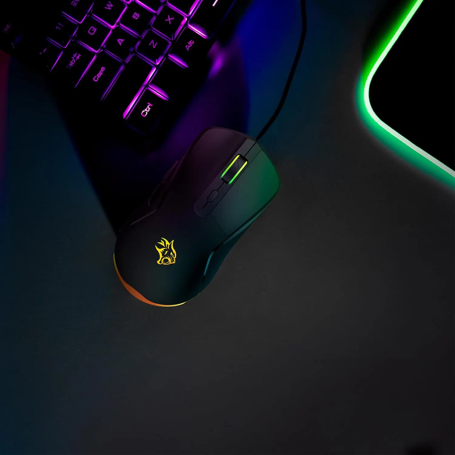 Porodo Gaming Mouse - 7200 DPI, RGB, Black 2
