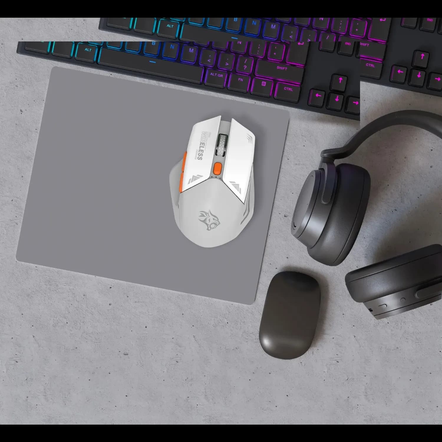 Porodo Wireless Gaming Mouse - Grey 3