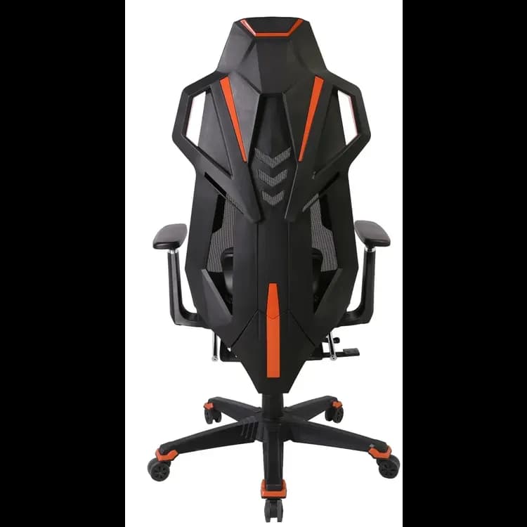 Porodo Gaming Chair - RGB Lighting, Built-in Speaker, Black/Orange 3