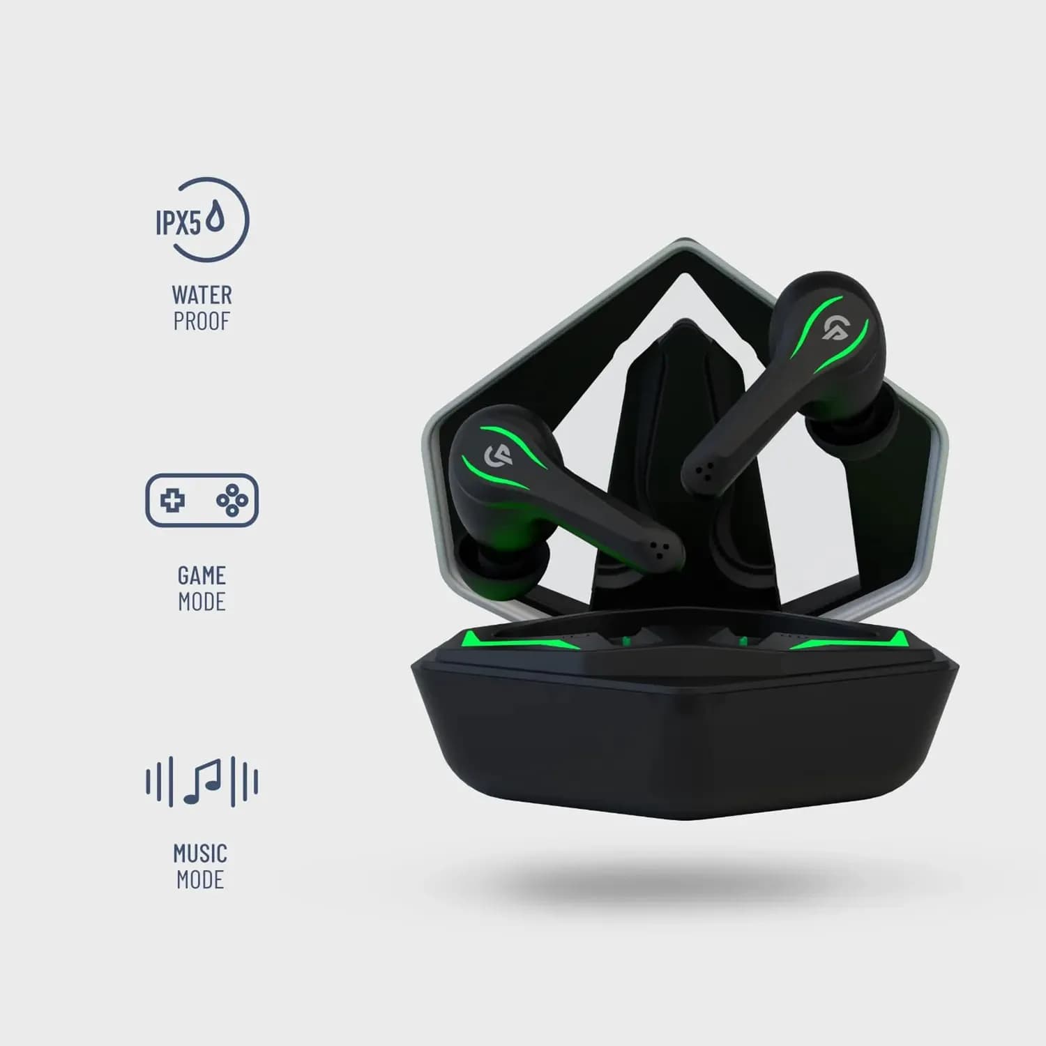 Porodo True Wireless Gaming Earbuds - IPX5 Water Resistant, Silver 4