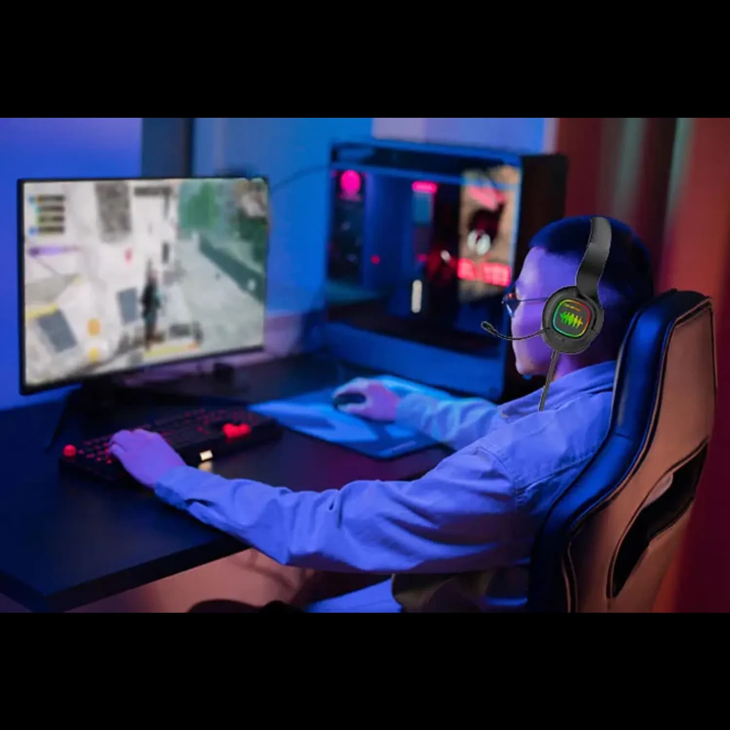 Porodo Gaming Headphone - Omni-Directional, Black 4