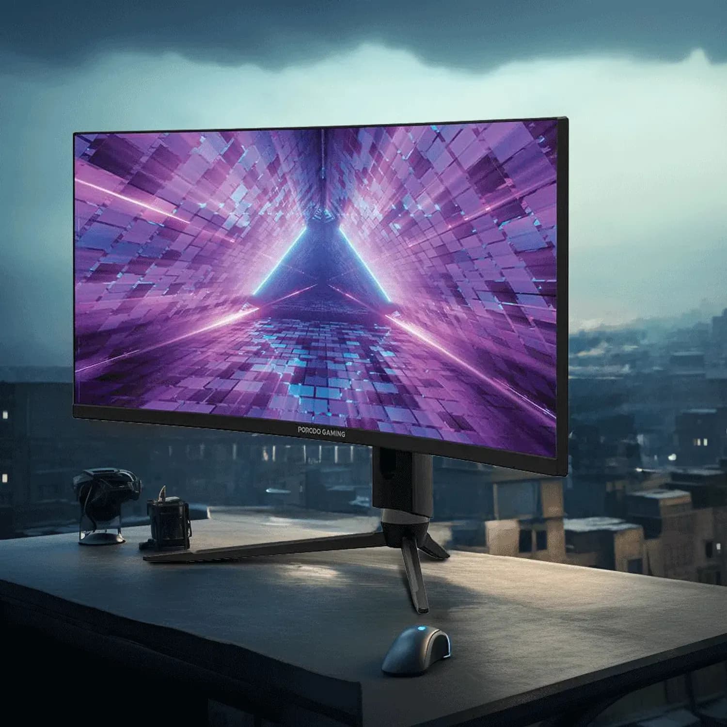 Porodo Gaming Monitor - 34" Ultra Wide Curved WQHD, Black 3