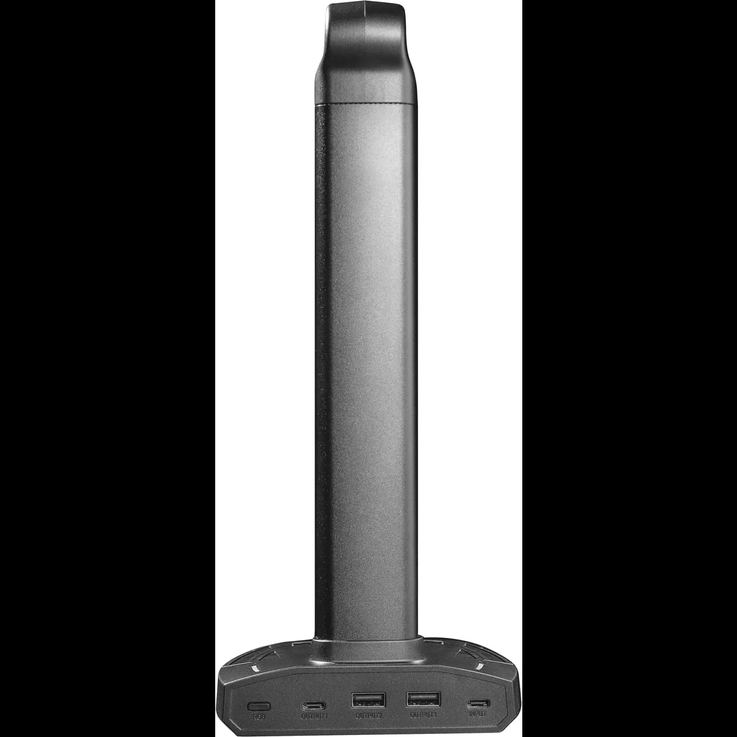 Porodo Gaming Headphone Stand - RGB Lights, Wireless Charger, Black 4
