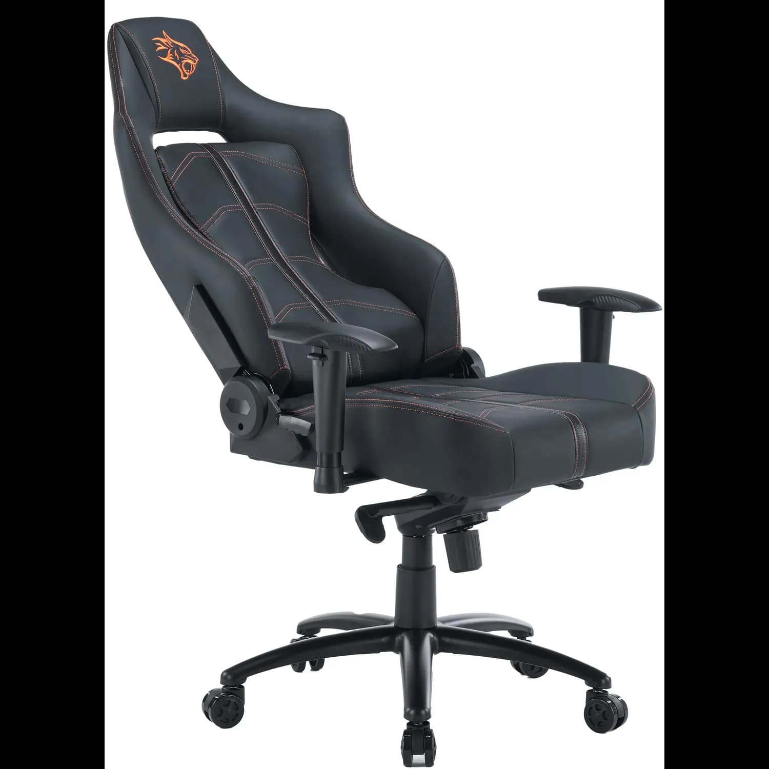 Porodo Gaming Chair Predator Pro - Molded Backrest, Orange/Black 2