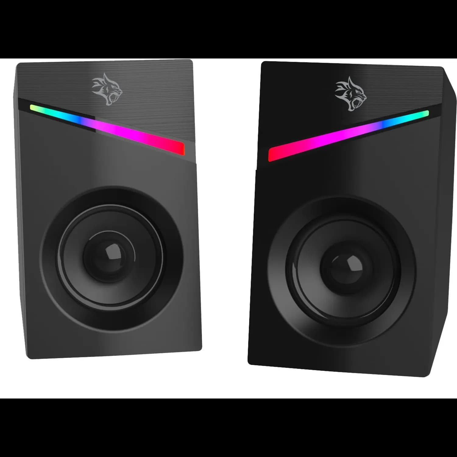 Porodo Gaming Stereo Speakers - RGB Lighting, Black 1