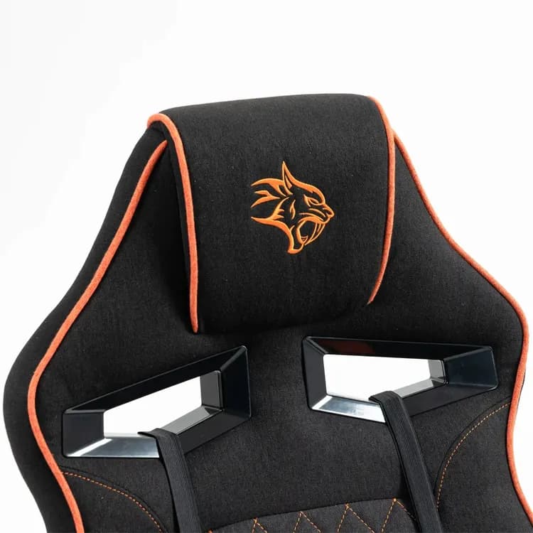 Porodo Gaming Chair - Ergonomic, Adjustable, Black & Orange 5