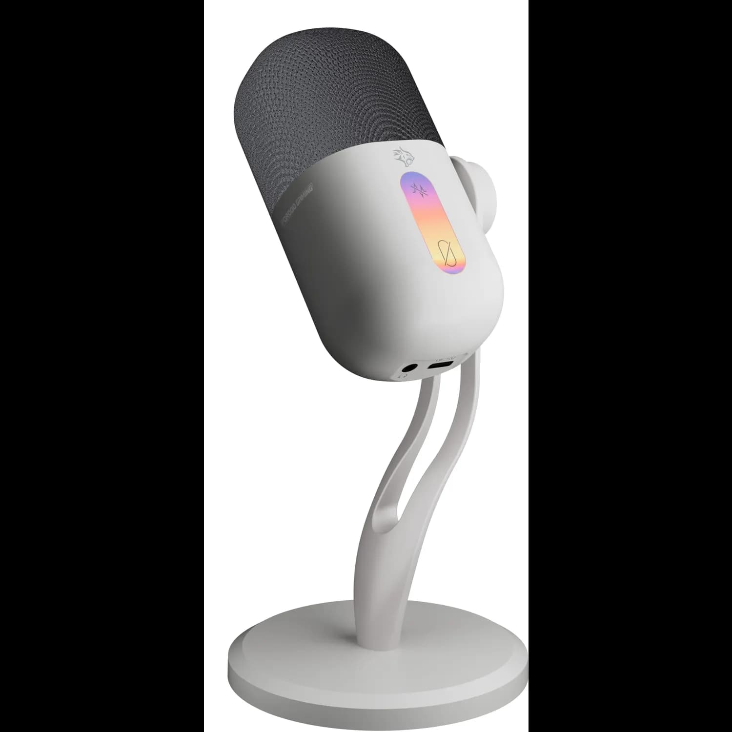 Porodo Gaming Condenser Microphone - USB-C, RGB Light, White — Titanium White 1 Porodo Gaming Condenser Microphone - USB-C, RGB Light, White — Titanium White 1