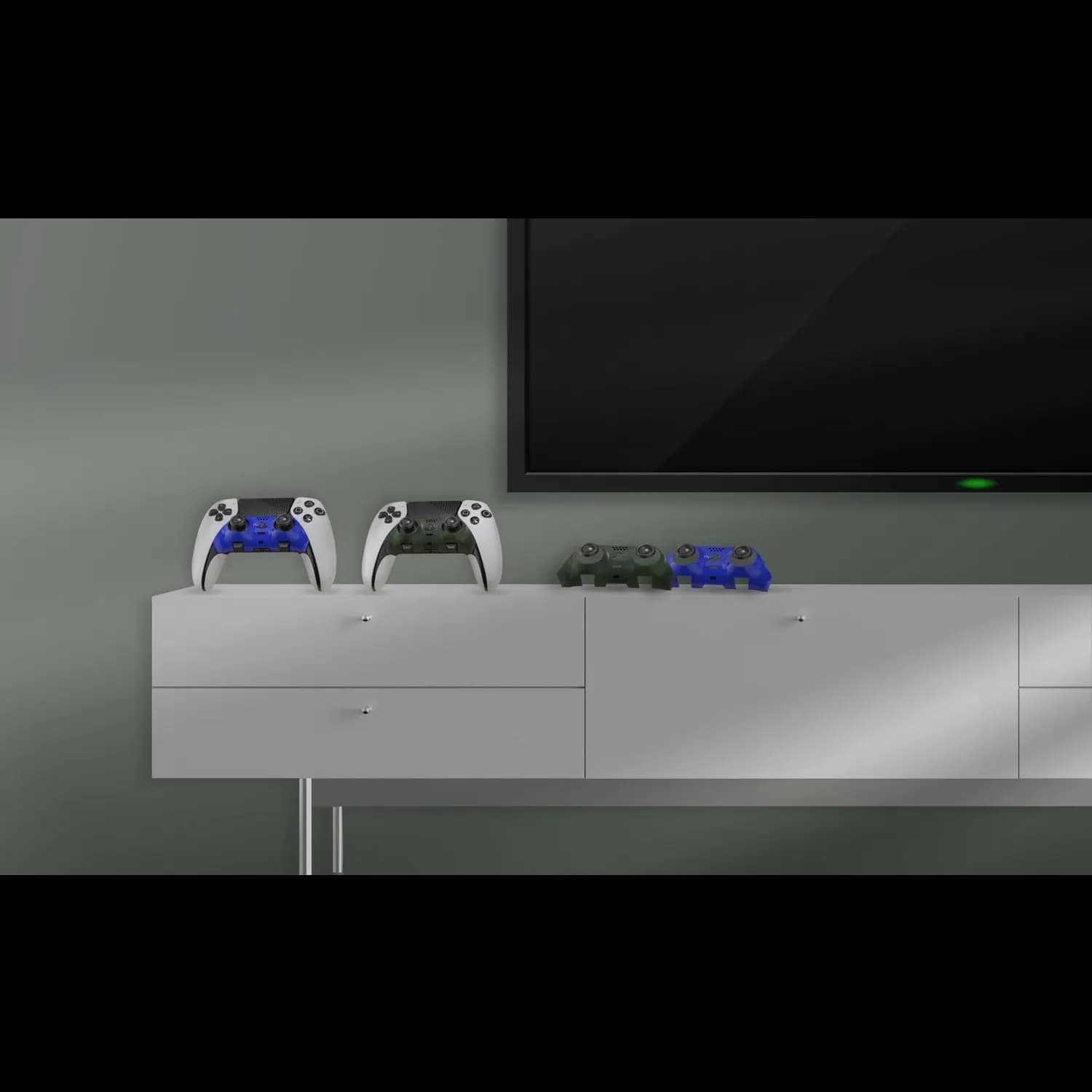 Porodo PS5 Controller Decorative Panel Combo - Blue & Gold 3