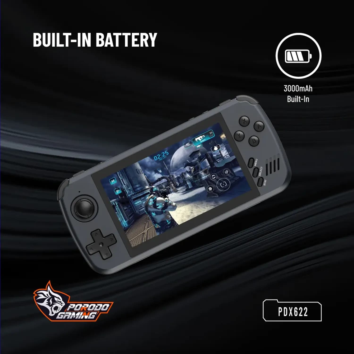 Porodo Gaming Console - 5000+ Games, Black 5