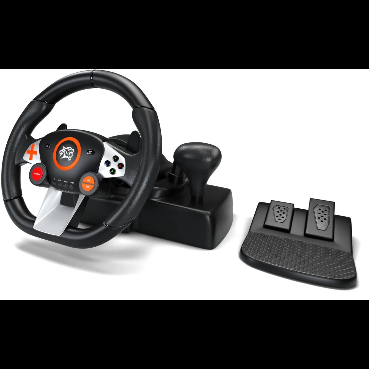 Porodo Gaming Racing Wheel - 270° Steering Wheel with Pedals and Gear Lever 1
