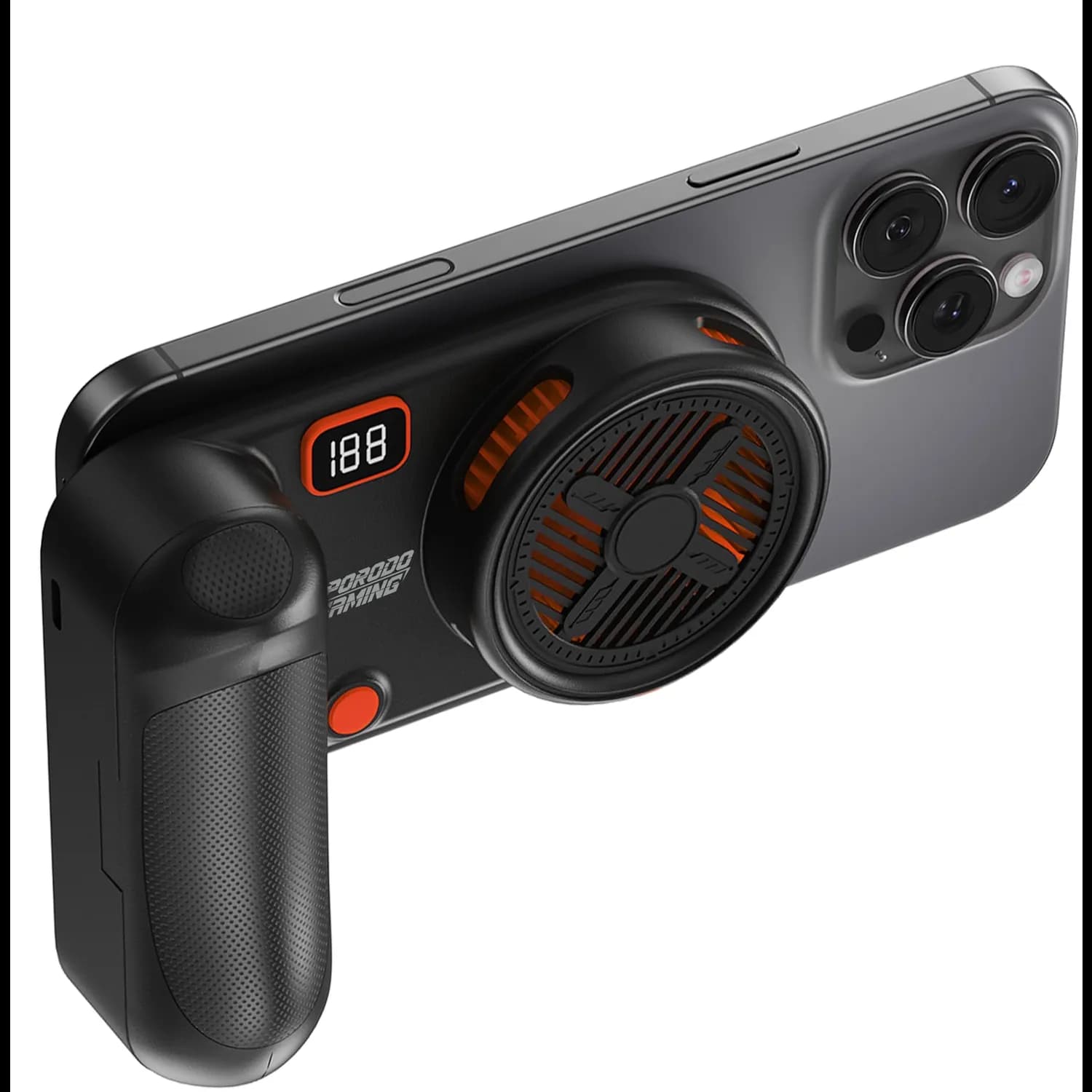 Porodo Phone Cooler ArcticChill - Magnetic 15W, 5000mAh, Black & Orange 1