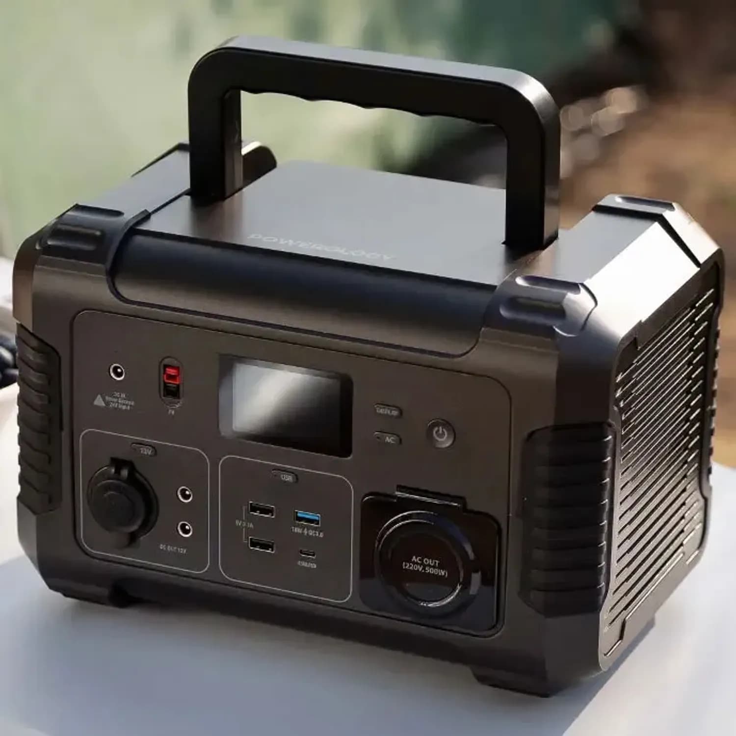 Powerology Portable Power Generator - 500W Pure Sine Wave, Black 2