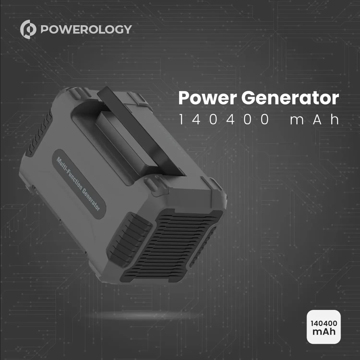 Powerology Portable Power Generator - 500W Pure Sine Wave, Black 3