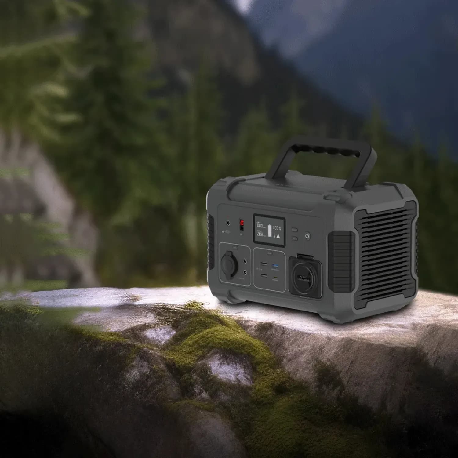 Powerology Portable Power Generator - 500W Pure Sine Wave, Black 4
