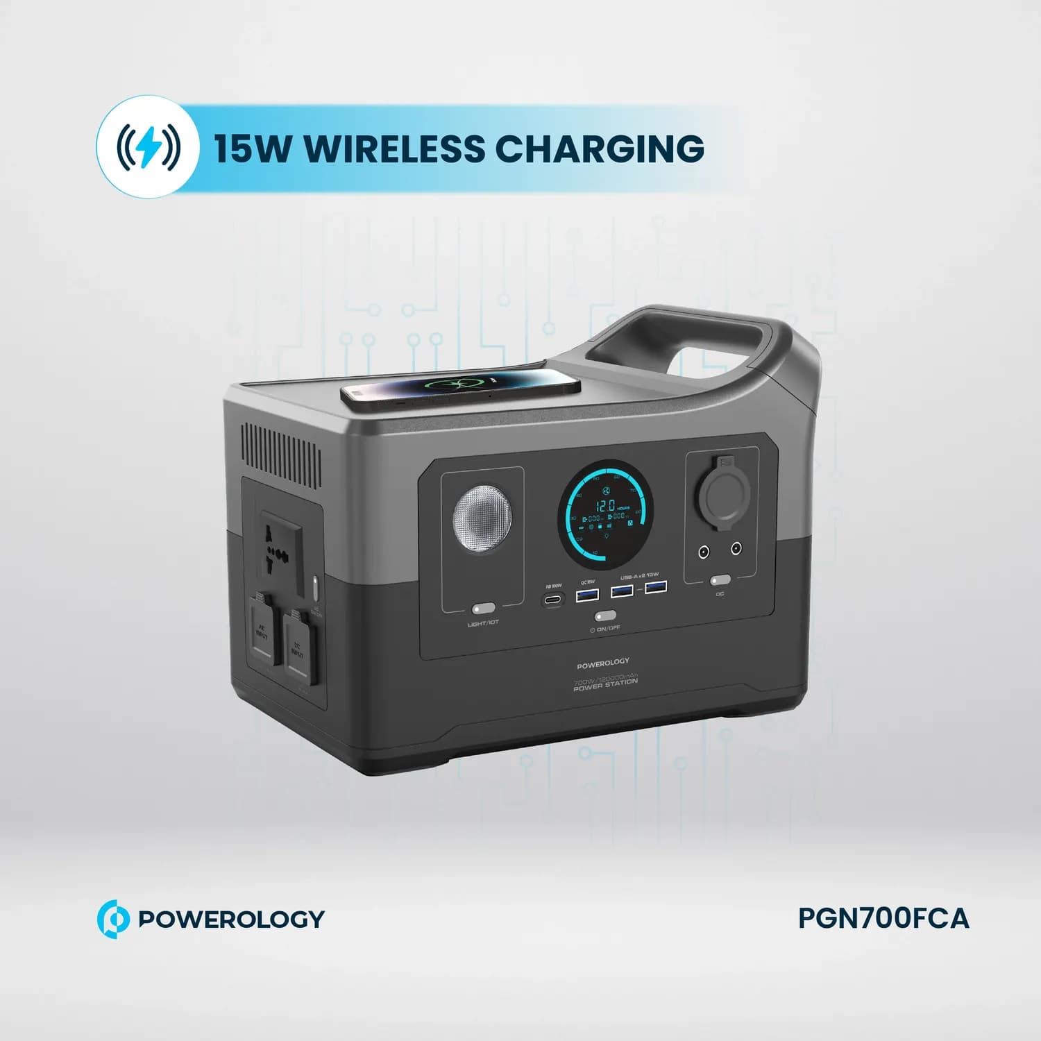 Powerology Smart Power Generator - 120000mAh 700W, Gray 5