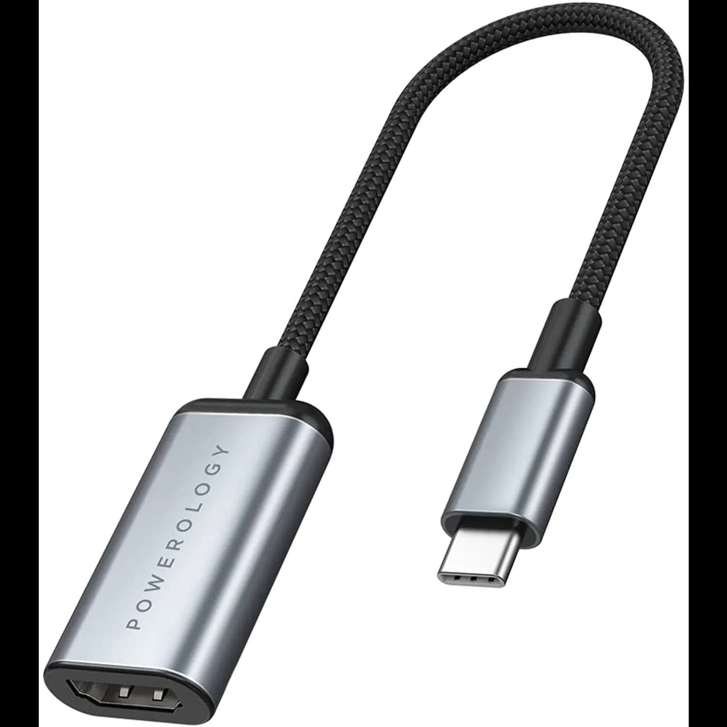Powerology Type-C to HDMI Cable - 4K 60Hz, 60W PD, Braided 1 Powerology Type-C to HDMI Cable - 4K 60Hz, 60W PD, Braided 1